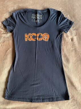 Women's Navy Detroit Tigers KCCO Graphic Tee